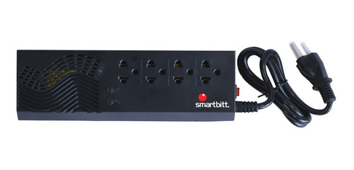 Imagen 9 de 10 de Regulador De Energía Smartbitt Prot Descargas 4 Cont 1200va Color Negro