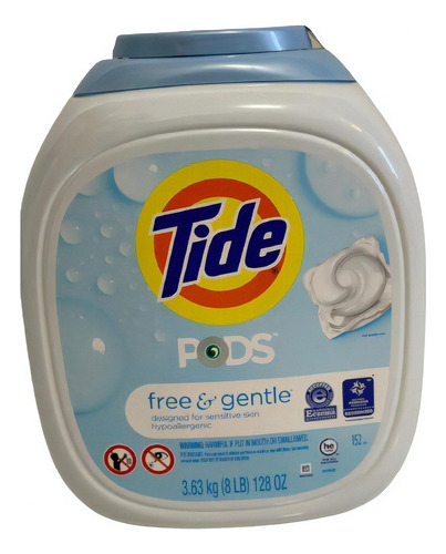 Detergente Tide Pods Free And Gentle, 152 Pods