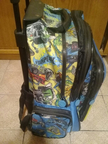 Mochila Escolar Hotwheels Carrito