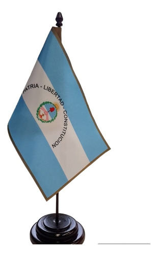 Mástil Escritorio Madera-bandera Corrientes Calidad Premium