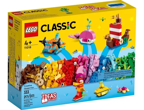 LEGO Classic Creative Ocean Fun 11018 - Juego de juguetes de construcción  para niños, niños y niñas a partir de 4 años (333 piezas)