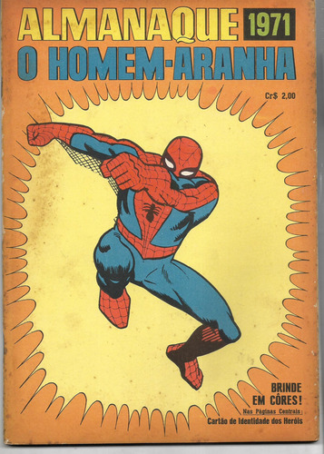 Almanaque Homem Aranha 1971 Edit Ebal Com Brinde Original (Usado)