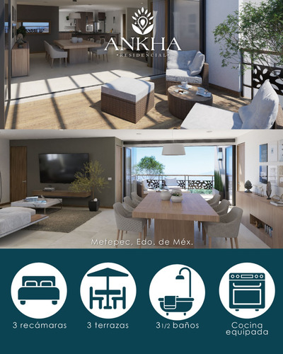 Ankha Residencial Departamentos Nuevos en Venta en Metepec a solo 3 KM de Galerias Metepec. !!! Ultimas Unidades ¡¡¡