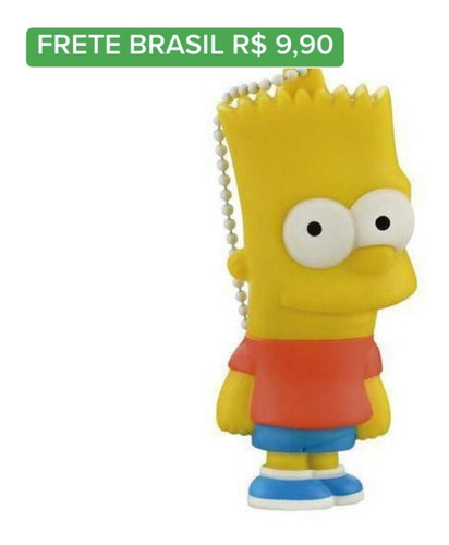 Pen Drive Bart Simpsons 8gb Multilaser 3mb / 10mb Pd071