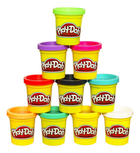 Play-doh Compuesto De Modelado, Paquete De 10 Unidades De V.