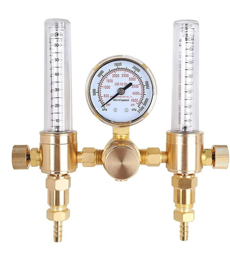 Manómetro Regulador Argón Co2 Doble Flujó 0 A4500psi Cga 580