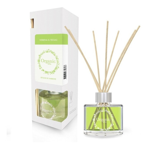 Difusor Aromatico Home + Varillas De Bambu Organic Spa X3u