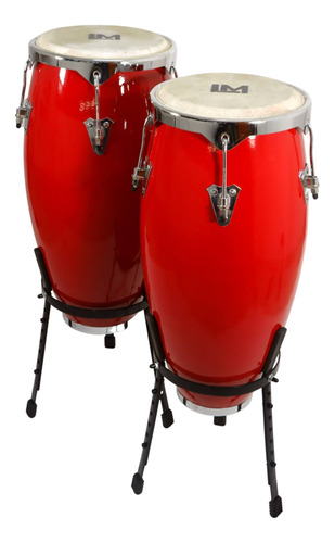 Congas Lm Drums Rojas De 10 Y 11  De Fibra Meses S/intereses