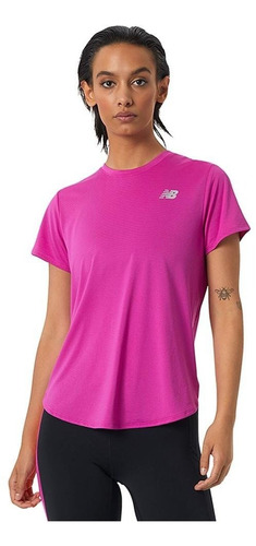 Camiseta New Balance Accelerate Para Mujer-fucsia