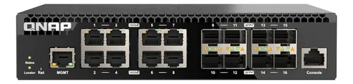 Conmutador Qnap 10 Gbe 16 Puertos Gestión Web Rack