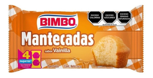 Mantecadas Bimbo Sabor Vainilla 250g (10piezas)