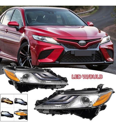 Fit 2018-2022 Toyota Camry Xse Xle Full Led Headlights X Rrx
