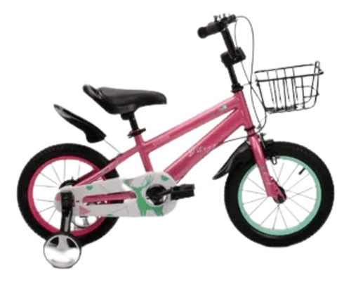 Bicicleta Para Niño Foxi 16 Canasto Metálico La Sensación Color Rosa