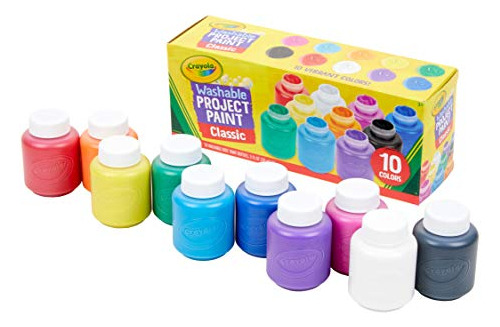Crayola Washable Kids Set De Pintura De 10 Botellas (2 Fl Oz