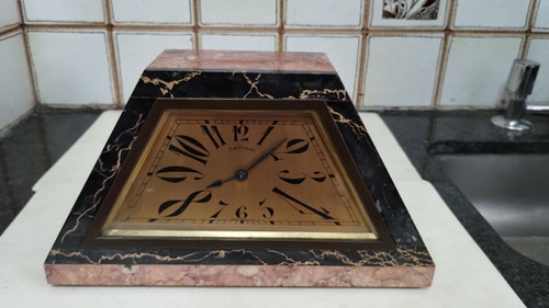 Antiguo Reloj De Sobremesa Frances  Fisseau Et Cochot Marmol