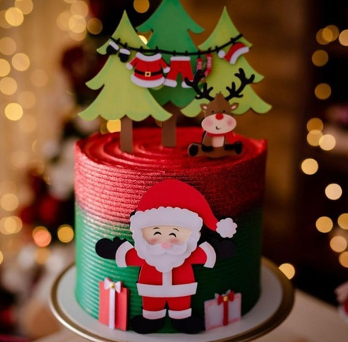 Topo De Bolo Natal 001 - Arquivo De Corte (studio) | MercadoLivre Topo De Bolo Natal 001 - Arquivo De Corte (studio) | MercadoLivre