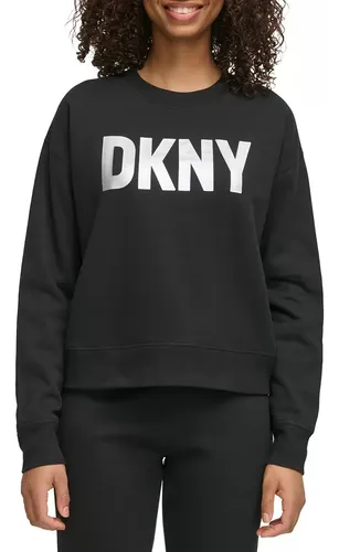 Sudadera Hoodie Dkny Original Mujer Donna Karan Casual Negro