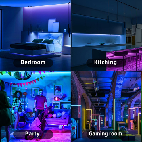 Luces Led Para Dormitorio De 100 Pies (1 Rollo De 100 Pies)
