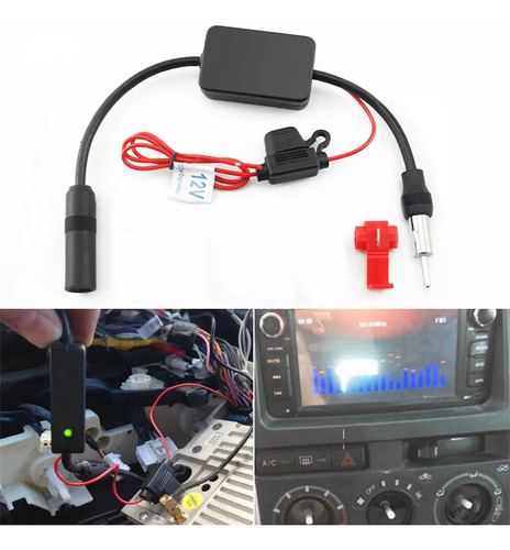 Para Amplificador De Señal De Radio Con Antena Fm De 12 V