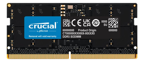 Memoria Crucial Ddr5 32gb ( 1 X 32gb ) 5600mhz Para Notebook