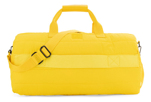 Duffle Bag De Viaje Cloe Grande Diseño Acolchado Color Amarillo