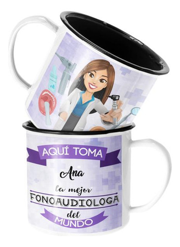 Taza Enlozada Lechera Para Fonoaudiologa Personalizado