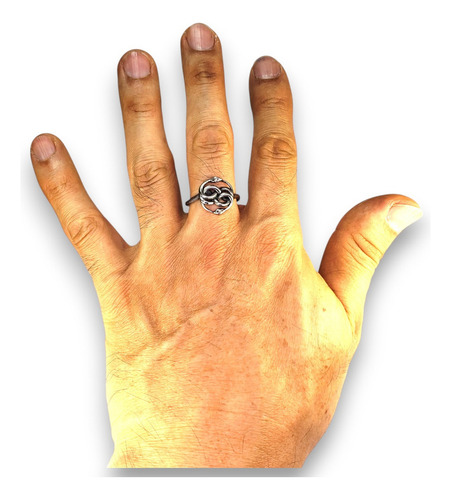 Anillo Serpientes Áuryn Víboras Acero Inoxidable A937 Plateado 13