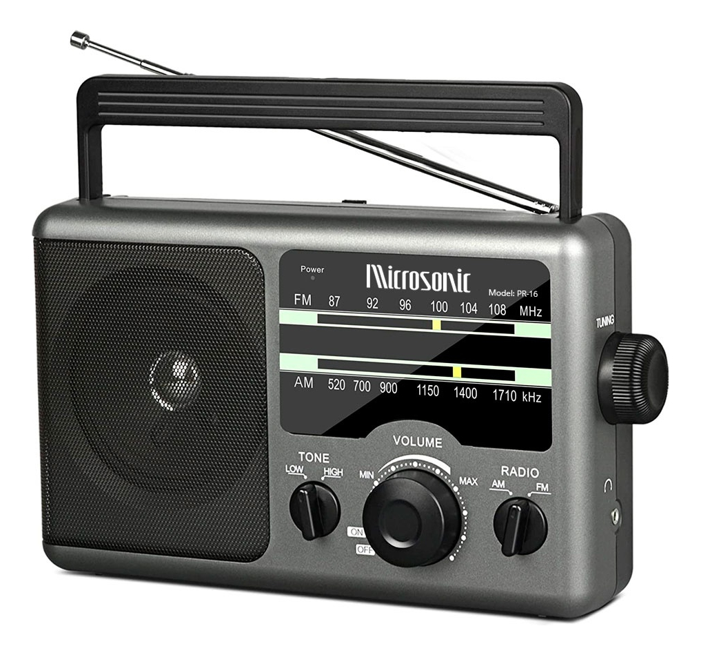 Radio De Mesa Microsonic Am- Fm Corriente Pilas Audio
