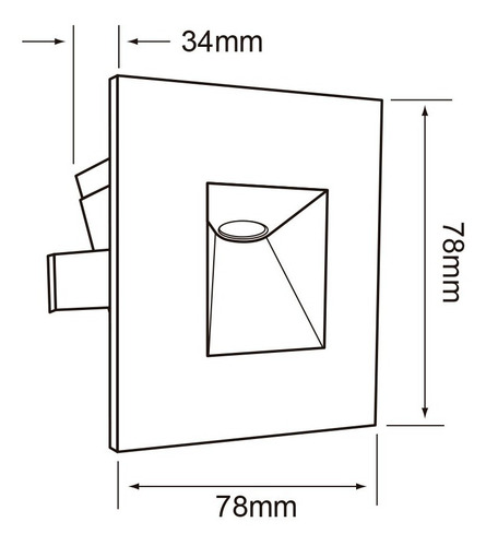 Imagen 5 de 7 de Lámpara De Cortesía Led Interior Blanca 3w Luz Cálida