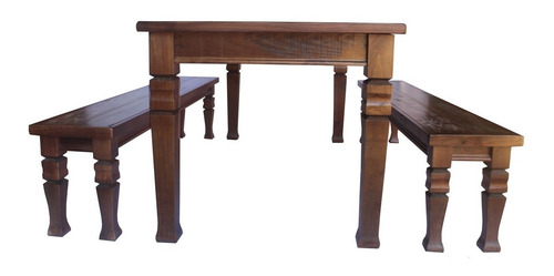 Mesa Rústica Grande De Madeira