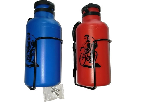 Imagen 2 de 5 de Termo Plástico Con Portatermo Hierro 500cc Para Bicicleta