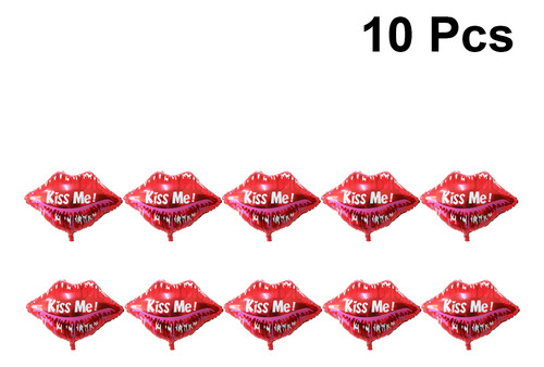 10 Unidades De 22 Globos Con Forma De Labios Para Imprimir E