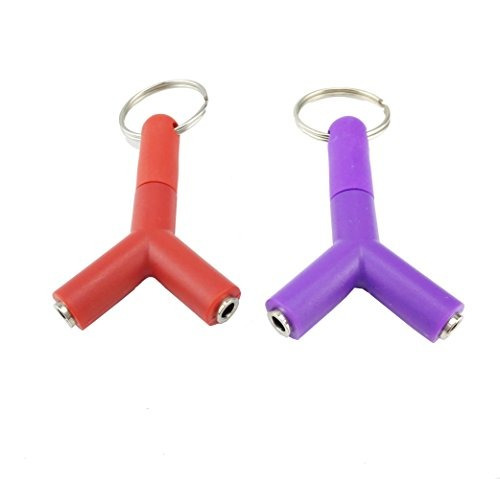 Yueton Pack De 2 Y 3,5 Mm Shaped Jack Estéreo De Auriculares