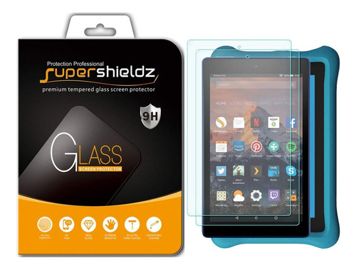 2-pack All-new Fire 7 Tableta Alexa 7  Protector Vidrio 7ª 