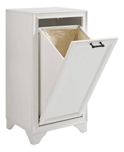 Crosley Furniture Tara - Cesta De Lino, Color Blanco Vintage