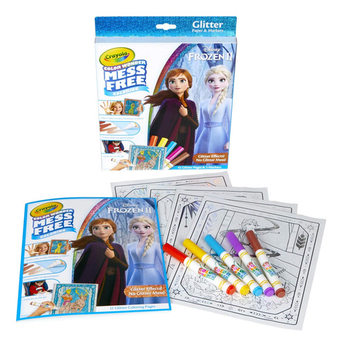 Crayola Frozen 2 Glitter Effects Color Wonder Set, Colorear