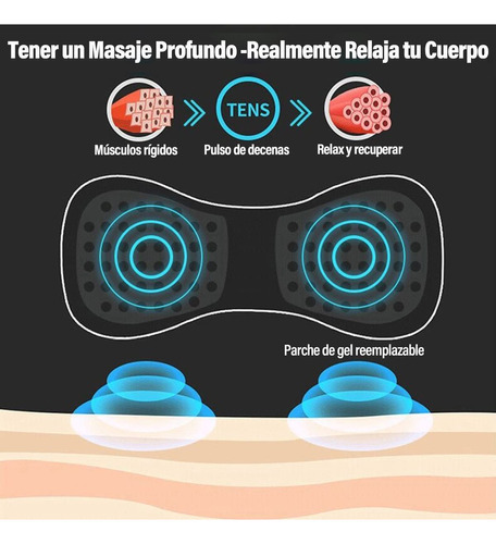 Mini Masajeador Cervical Todo El Cuerpo Smart 3d Stick Color Negro