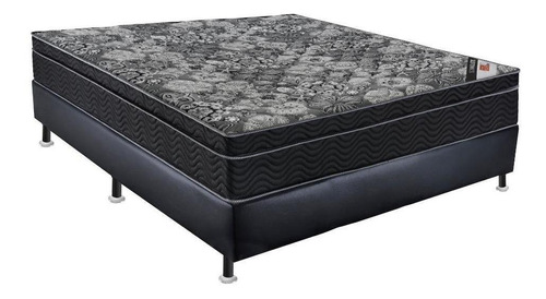 Cama Box E Colchão Iso Nanolastic Black(128x188) - Ortobom Cor Nobre