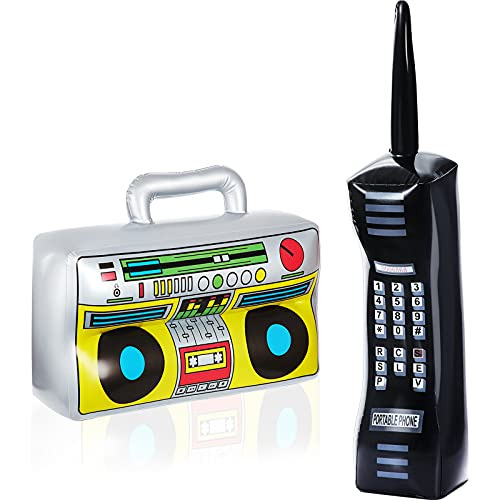 2 Piezas De Radio Inflable Boombox Accesorios De Teléf...