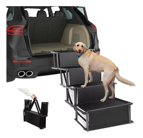 Rampa Portatil De Aluminio Plegable Para Perros Con Superfic