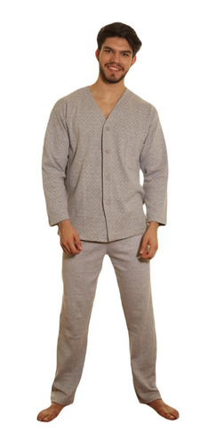 Pijama Para Hombre Con Boton Punto Frizado