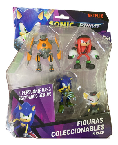 Pmi Sonic Prime Pack 5 Figuras Muñeco Juguete Robot