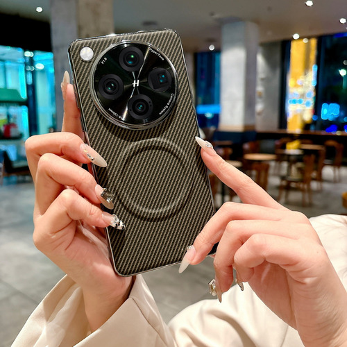 Funda De Fibra De Carbono Con Anillo Magnético Incorporado, Altura De Lente, Totalmente Envuelta Para Oppo Find X8 Ultra X8s + X8 Pro X8s Lens Protect