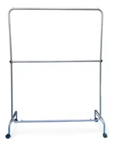 Comprar Perchero Doble Barral 1.50 Mts Altura 1.65 Con Ruedas