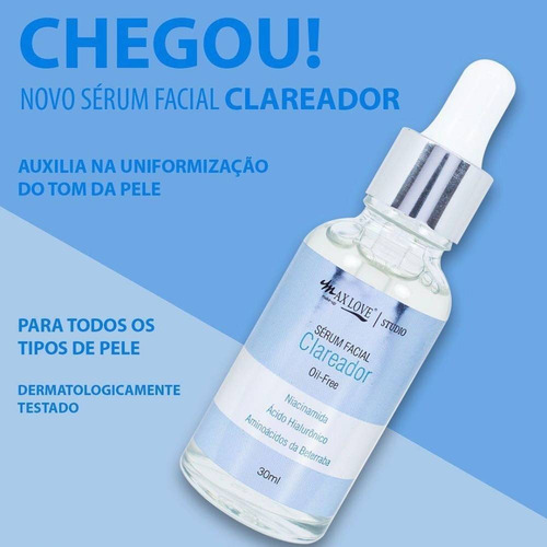 Imagem 3 de 7 de Sérum Facial Clareador Oil-free Max Love Ácido Hialurônico