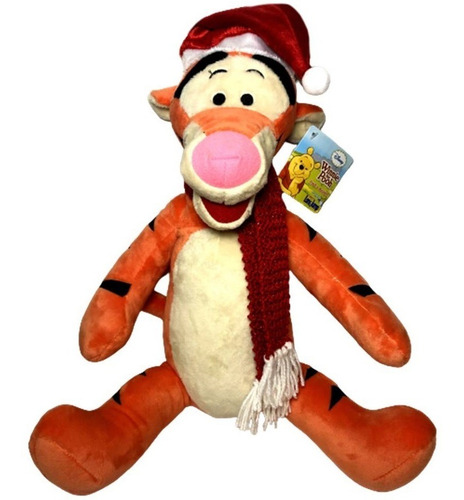 Imagem 1 de 5 de Boneco Pelúcia Disney Tigrão Natal - Turma Urso Ursinho Pooh