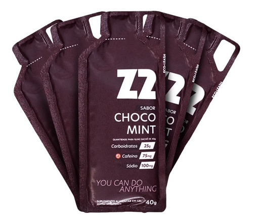 Gel Z2 Choco Mint Z2 - Com Cafeína (05 Sachês)