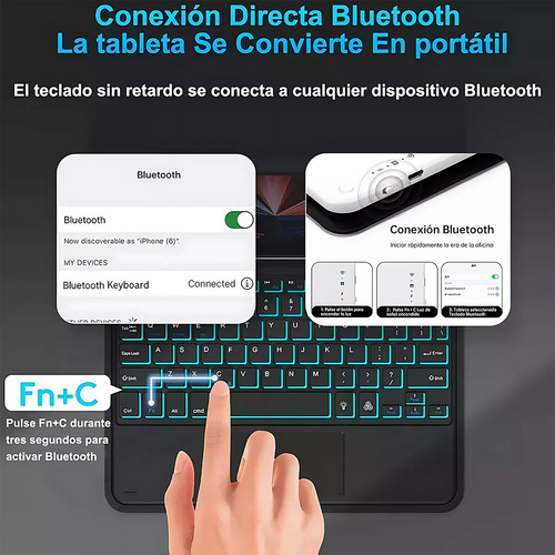 Funda Con Teclado Táctil Para Galaxy Tab A9 Plus11\\ Mouse