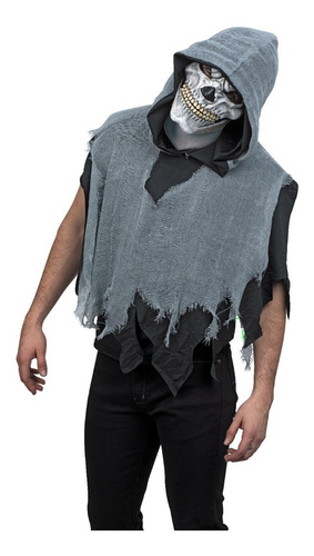Imagen 4 de 4 de Disfraz De Esqueleto Muerte Grim Reaper Halloween
