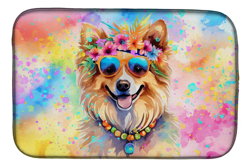 Dac2539ddm Pomeranian Hippie Dawg Dish Drying Mat Absorbent 